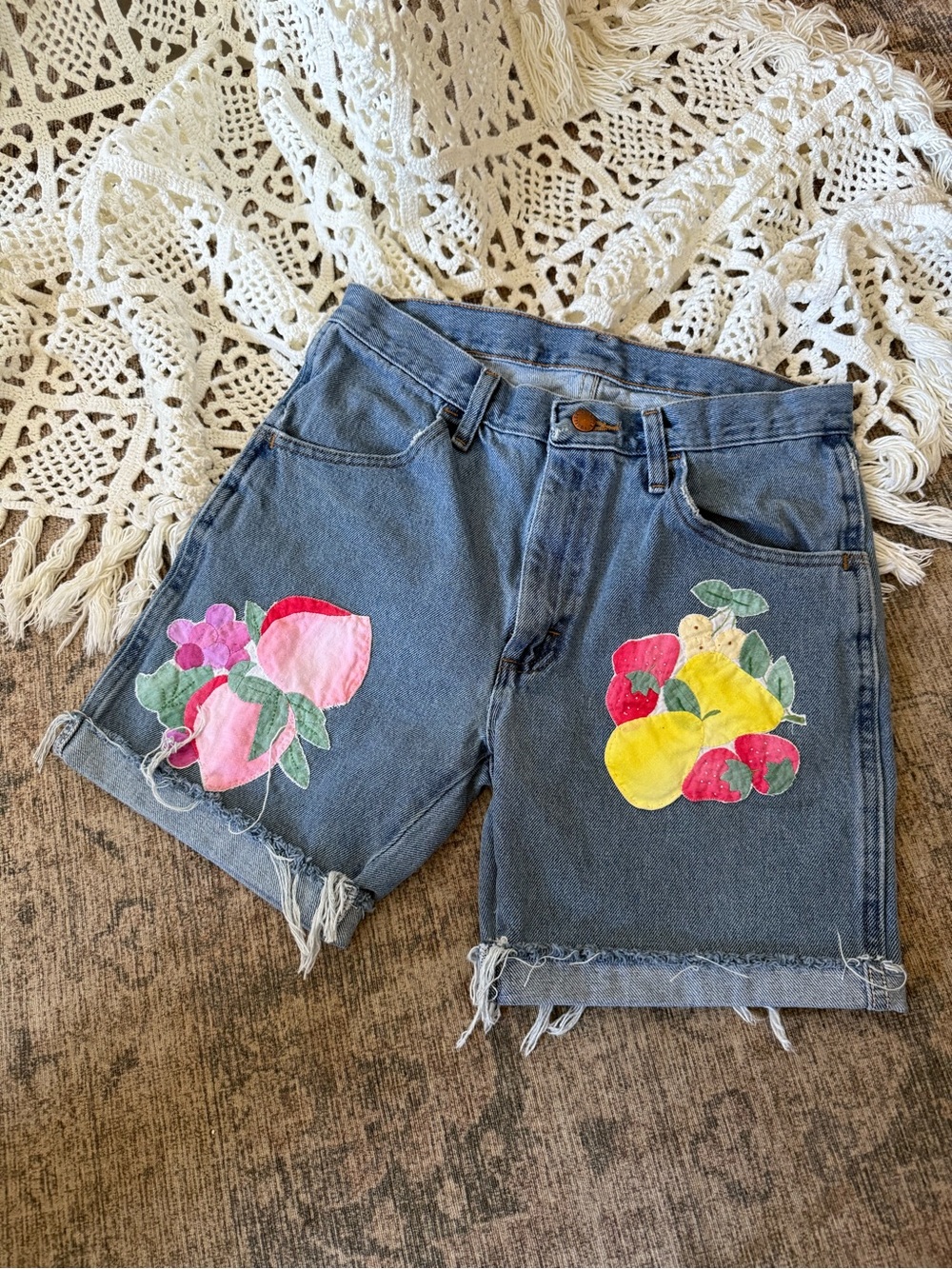 Rwk’d Patched Vintage Denim Cut Offs - Picture 1 of 3